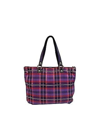 Coach Poppy Tartan Plaid Glam Tote Tote (view 2)