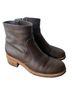 A.P.C. 100% Leather Brown Ankle Boots Size EU 38 - photo 2