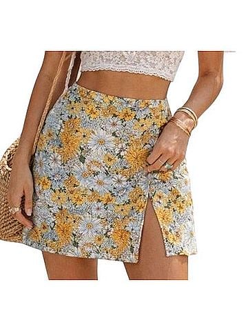 Urban Outfitters Darren Notched Mini Skirt Casual Skirt (view 1)