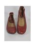 Clarks 100% Leather Solid Red Flats Size 11 - photo 3