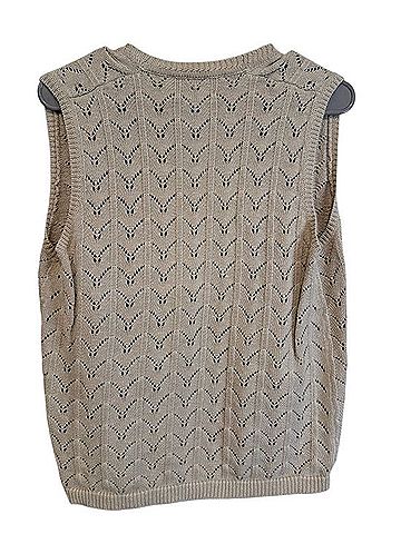 Pendleton Openwork Knit Sleeveless Cardigan Vest Cardigan (view 2)