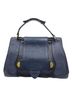Marc Jacobs Color Block Solid Jacquard Blue Black Tan Leather Tote One size - photo 1