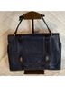 Marc Jacobs Color Block Solid Jacquard Blue Black Tan Leather Tote One size - photo 7
