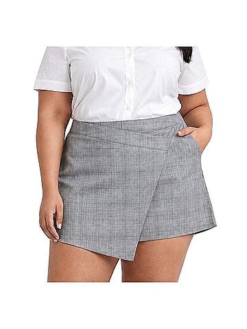 Madewell Wrap Front Mini Skirt Casual Skirt (view 1)