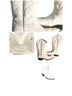 Mexico White Boots Size 10 - photo 1