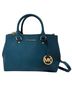 Michael Kors 100% Leather Solid Teal Satchel One size - photo 1