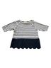 Vineyard Vines Stripes Blue White 3/4 Sleeve Blouse Size L - photo 1