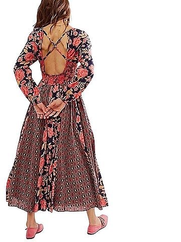 Free People A New Way Maxi Dress Navy Combo Casual Dress (view 2)