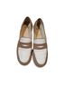 Stuart Weitzman Brown White Flats Size 6 1/2 - photo 1