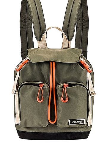 Ganni Small Recycled Tech Backpack Backpack (view 1)