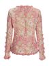 Boston Proper 100% Polyester Floral Pink Ivory Blazer Size 12 - photo 2