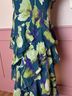 Robbie Bee Floral Blue Green Purple Cocktail Dress Size 12 - photo 6