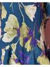 Robbie Bee Floral Blue Green Purple Cocktail Dress Size 12 - photo 9