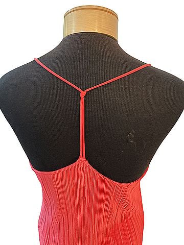 Topshop pleated coral spagetti strap Sleeveless Top (view 2)