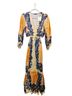 Sandro Yellow Blue Cocktail Dress Size 2 - photo 6