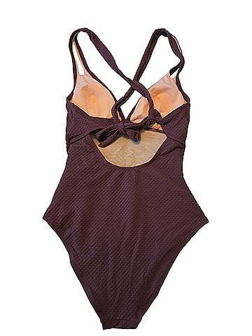 Cupshe plum plunging tummy control One Piece Swimsuit (view 2)