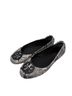 Tory Burch 100% Leather Snake Print Gray Black Flats Size 7 1/2 - photo 1