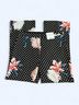 Topshop Polka Dots Floral Black White Pink Casual Pants Size 6 - photo 5
