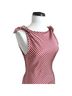 Caroline Constas 100% Polyester Checkered-gingham Red White Cocktail Dress Size S - photo 6