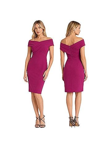 Ralph Lauren Crepe Off Shoulder Cocktail Dress (view 2)