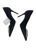 MNG 100% Satin Solid Black Heels Size EU 37 - photo 10