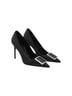MNG 100% Satin Solid Black Heels Size EU 37 - photo 1