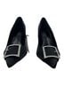 MNG 100% Satin Solid Black Heels Size EU 37 - photo 4