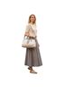 Coach Print Gray Ivory Leather Satchel One size - photo 1