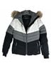 NILS 100% Polyester Color Block Black Gray White Snow Jacket Size 8 - photo 4