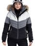 NILS 100% Polyester Color Block Black Gray White Snow Jacket Size 8 - photo 2
