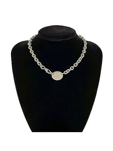Tiffany & Co. TIFFANY&amp;Co. Tiffany Vintage Return to Oval Necklace, Sterling Silver 925, Accessory, 50489 (view 2)