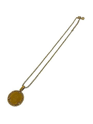 Christian Dior Christian Dior Vintage CD Logo Medal Motif Necklace GP Ball Chain Pendant Gold 36129 (view 1)
