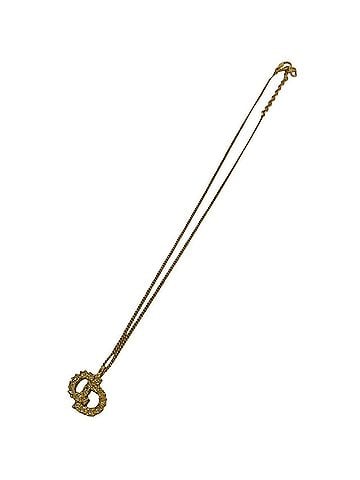 Christian Dior Christian Dior Vintage CD Logo Motif Necklace GP Pendant Accessory Gold 36082 (view 1)