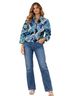 Choices 100% Cotton Floral Blue Green Black White Jacket Size XL - photo 1