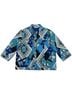 Choices 100% Cotton Floral Blue Green Black White Jacket Size XL - photo 2