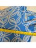 Solitaire 100% Rayon Graphic Blue White 3/4 Sleeve Blouse Size L - photo 8