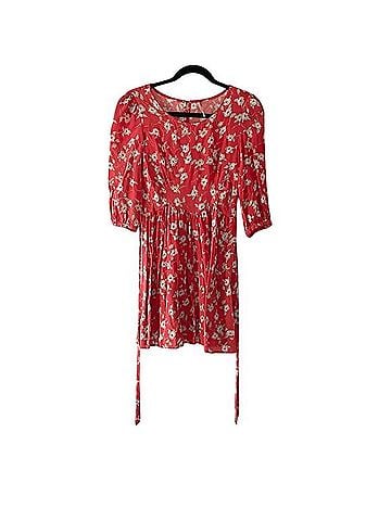 Free People Belted Floral Puff Sleeve Mini Dress Casual Dress (view 1)