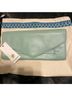 Tory Burch Solid Blue Green Silver Clutch One size - photo 5