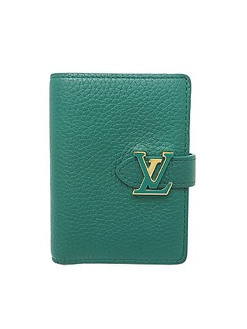 Louis Vuitton Louis Vuitton Vertical Wallet, Women's Bi-fold M82438 (Discontinued), Taurillon Leather, Green. (view 1)
