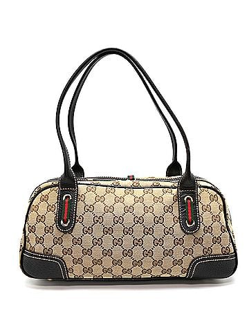 Gucci Gucci Princy Mini Boston Women's Handbag 161720 GG Canvas Brown (view 2)