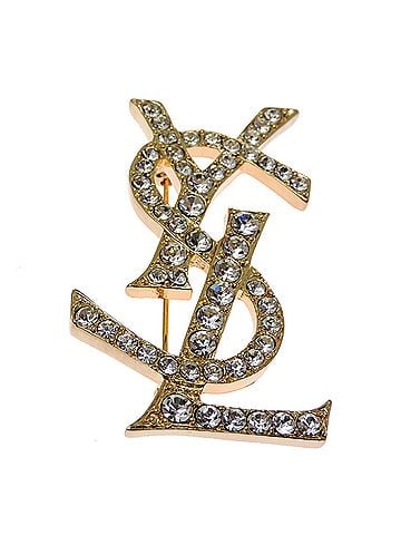 Yves Saint Laurent Yves Saint Laurent Rhinestone Brooch for Women and Men (GP) (view 1)