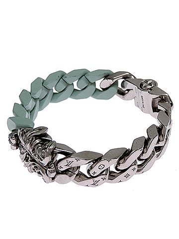 Louis Vuitton Louis Vuitton Bracelet LV Sculpture Chain Women's/Men's MP2630 Metal (view 1)