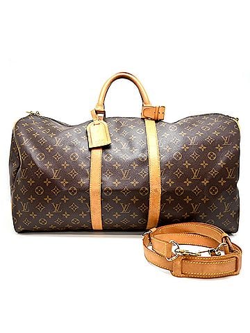 Louis Vuitton Louis Vuitton Keepall Bandoulière 55 Women's/Men's Boston Bag M41414 Monogram Brown (view 1)