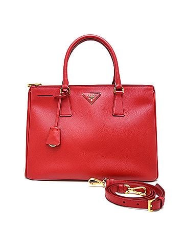 Prada Prada Galleria Women's Handbag BN2274 Saffiano Leather FUOCO (Red) (view 1)