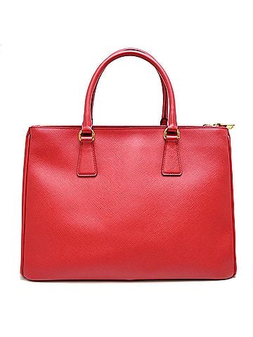 Prada Prada Galleria Women's Handbag BN2274 Saffiano Leather FUOCO (Red) (view 2)