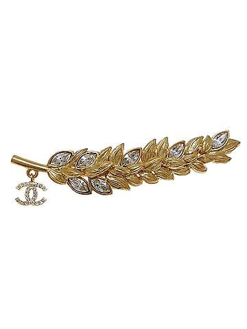 Chanel Chanel Coco Mark Rhinestone Brooch for Women AB4491 GP (view 1)