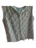 Alia Solid Graphic Gray Blue Tank Top Size 6 - photo 2
