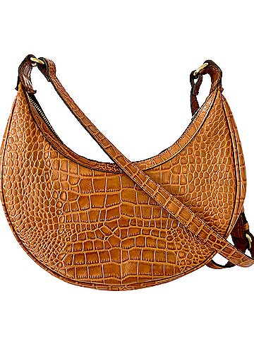 Patricia Nash Coley Crescent Cognac Leather Hobo (view 1)