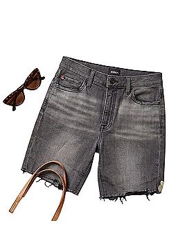 Hudson Jeans High-Rise Raw Hem Shorts (view 1)