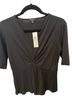 Ann Taylor Black Short Sleeve Blouse Size S - photo 1